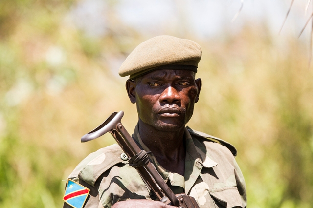 Entrainement de militaires congolais, Dungu, RDC ©A.G.