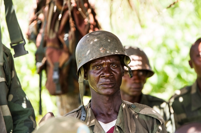 Entrainement de militaires congolais, Dungu, RDC ©A.G.